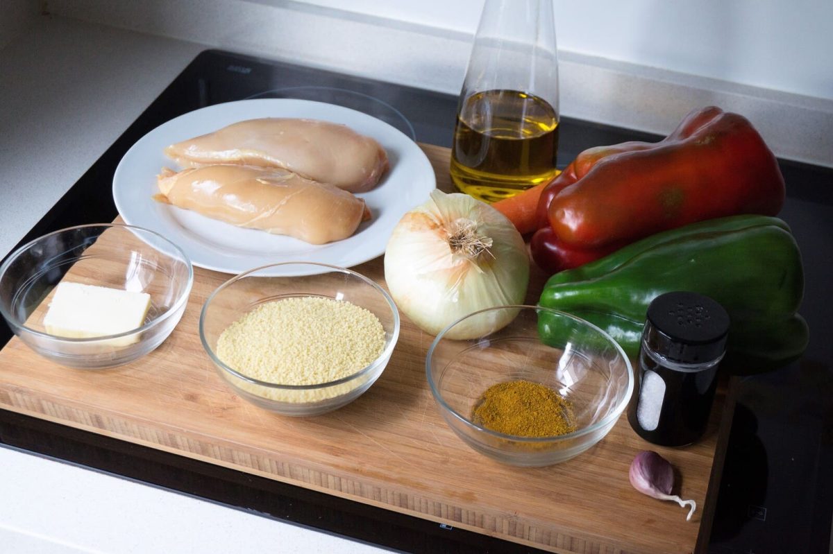 cuscs de pollo al curry paso 1