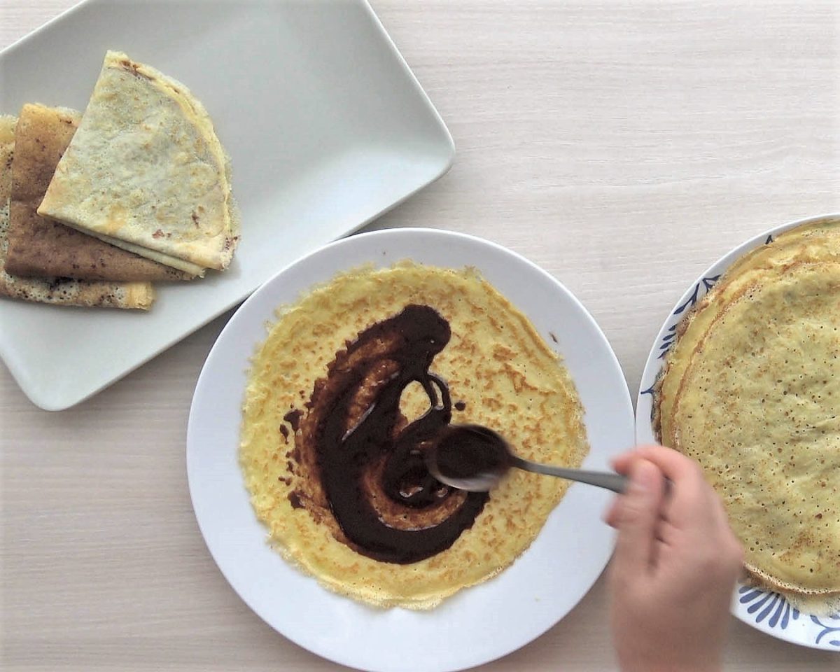 filloas con chocolate paso 17