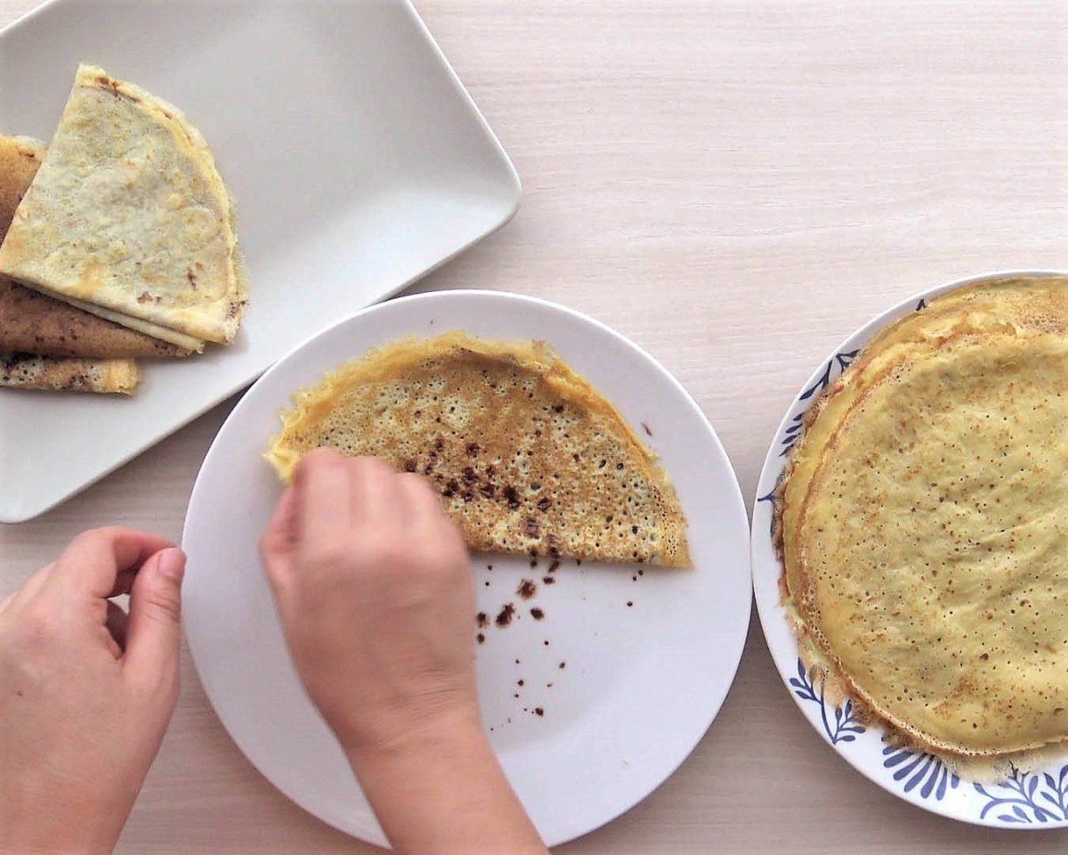 filloas con chocolate paso 18