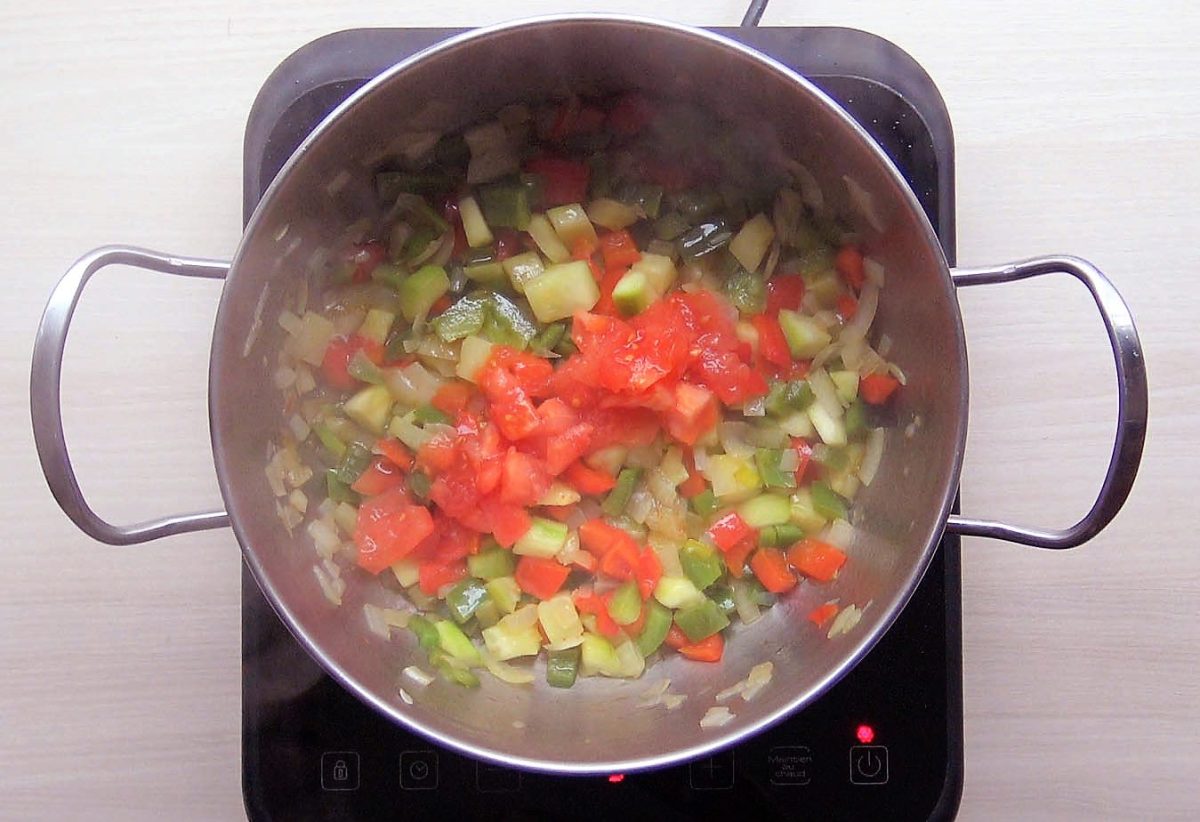 garbanzos con langostinos paso 11