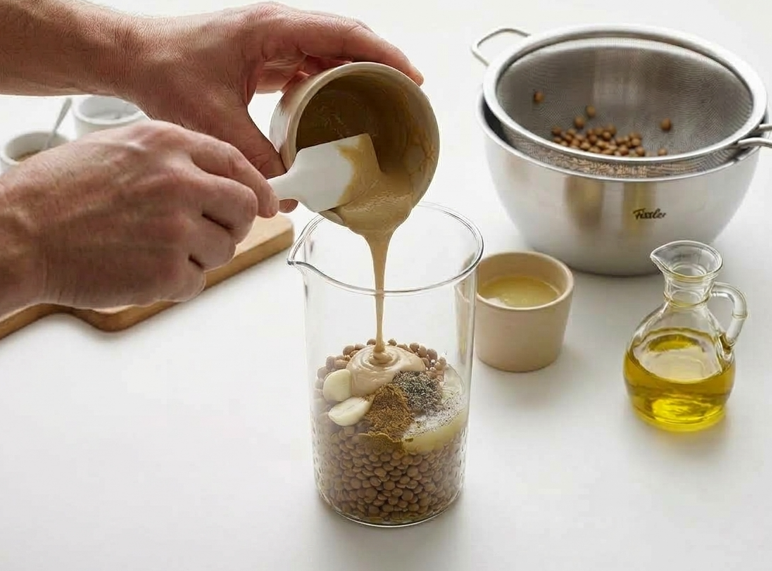 Hummus de lentejas. Un rico e innovador aperitivo paso a paso
