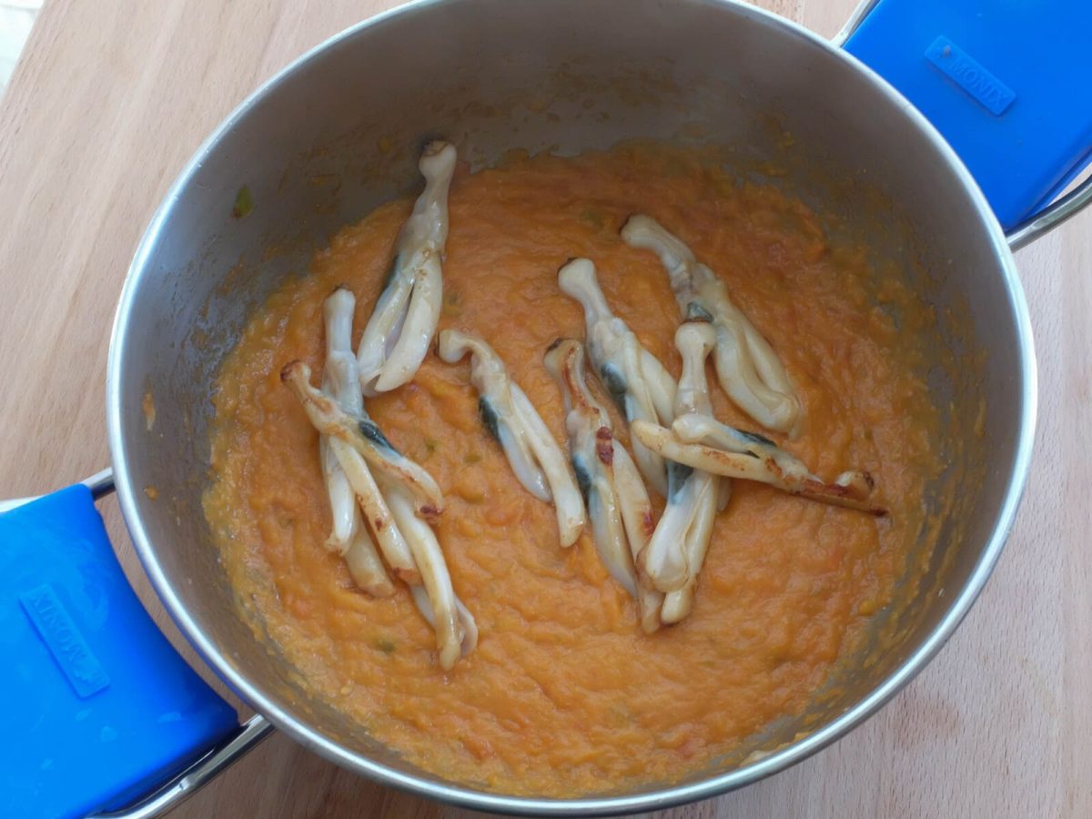 navajas en salsa de tomate paso 10