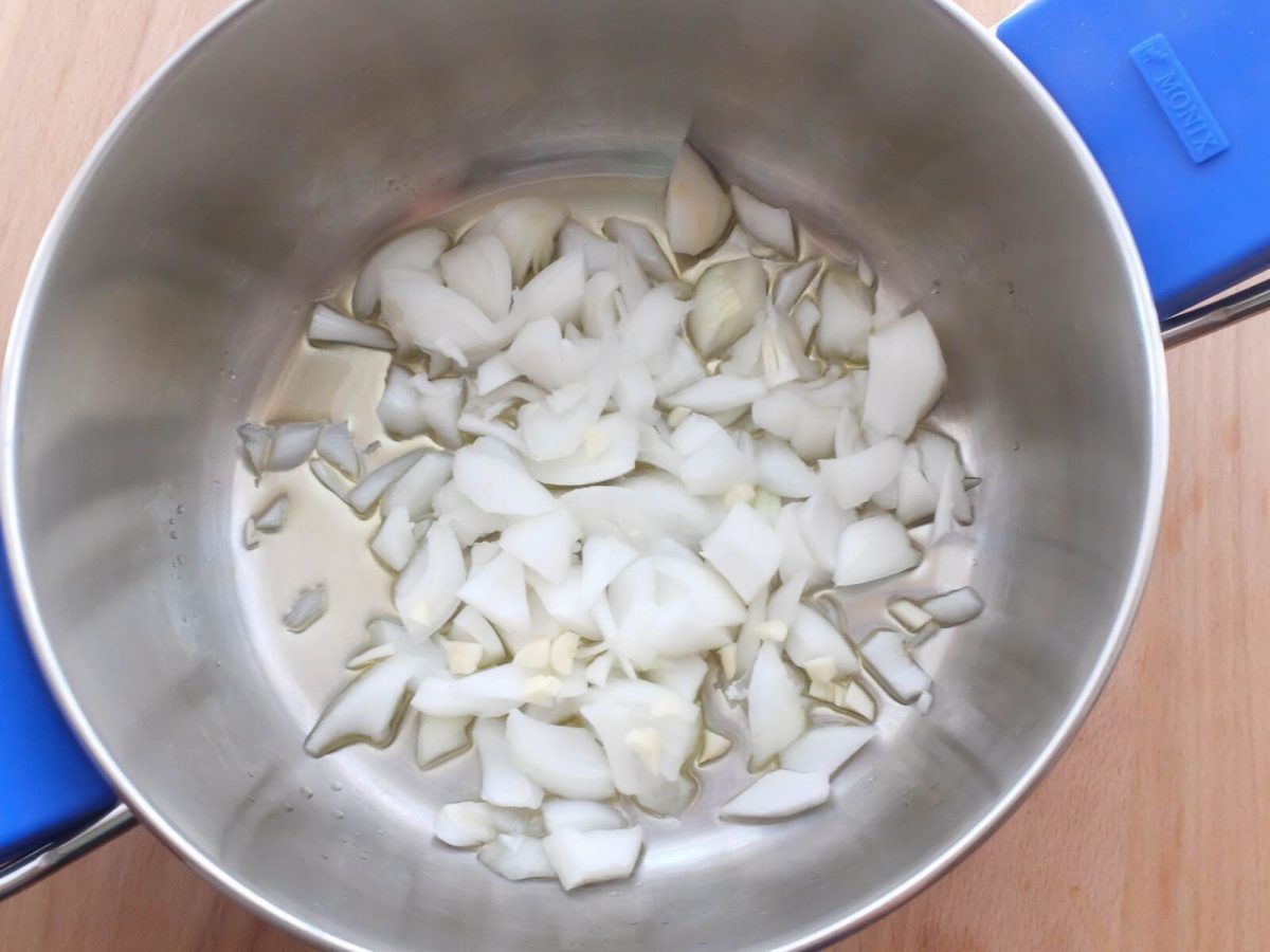 navajas en salsa de tomate paso 2