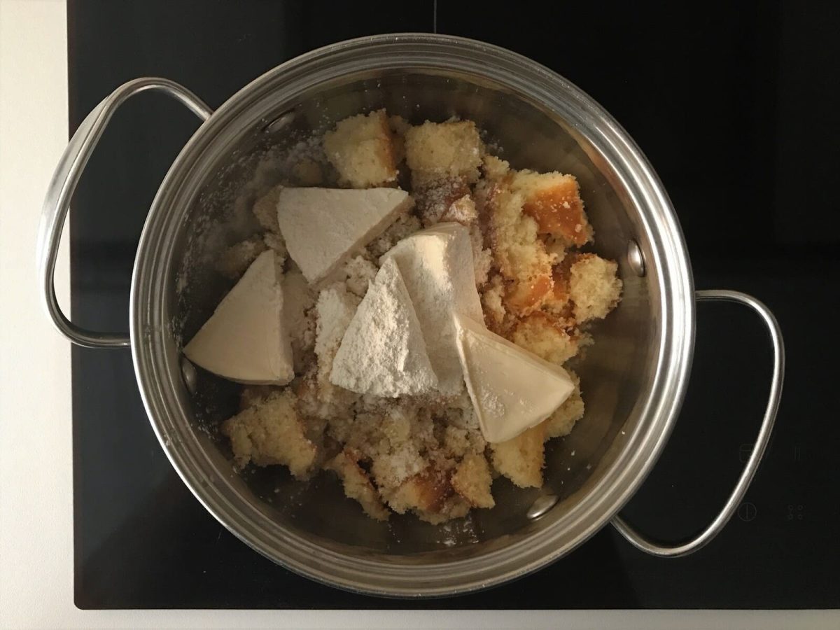 pastel de queso con sobaos paso 4