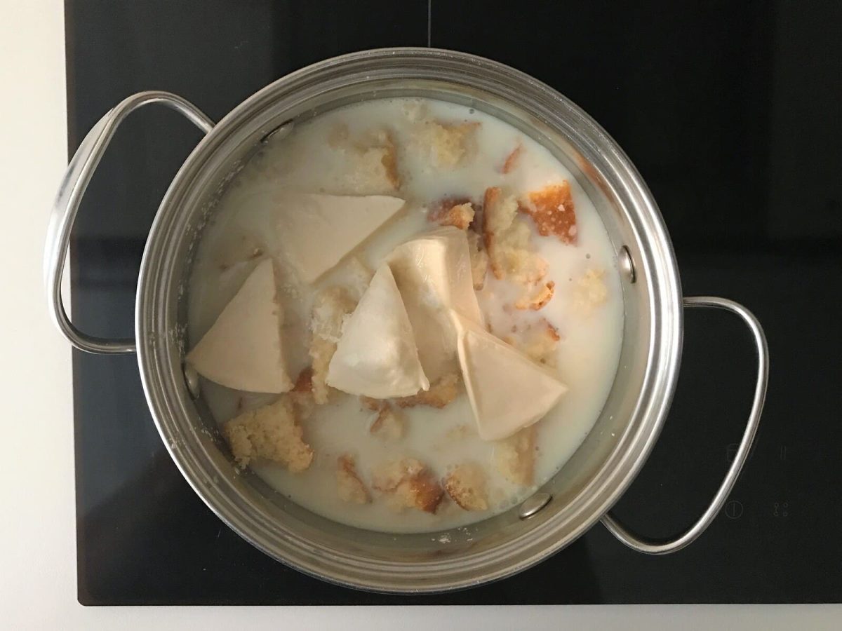 pastel de queso con sobaos paso 5