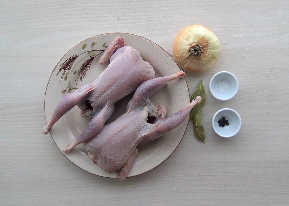 perdices en escabeche paso 1