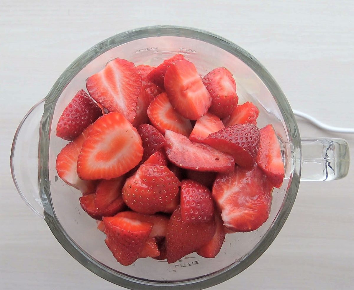 smoothie de fresas paso 5