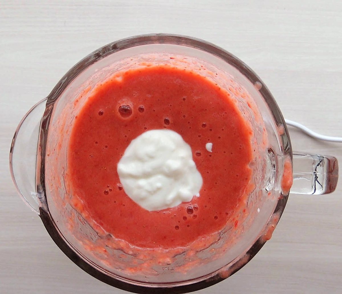 smoothie de fresas paso 6