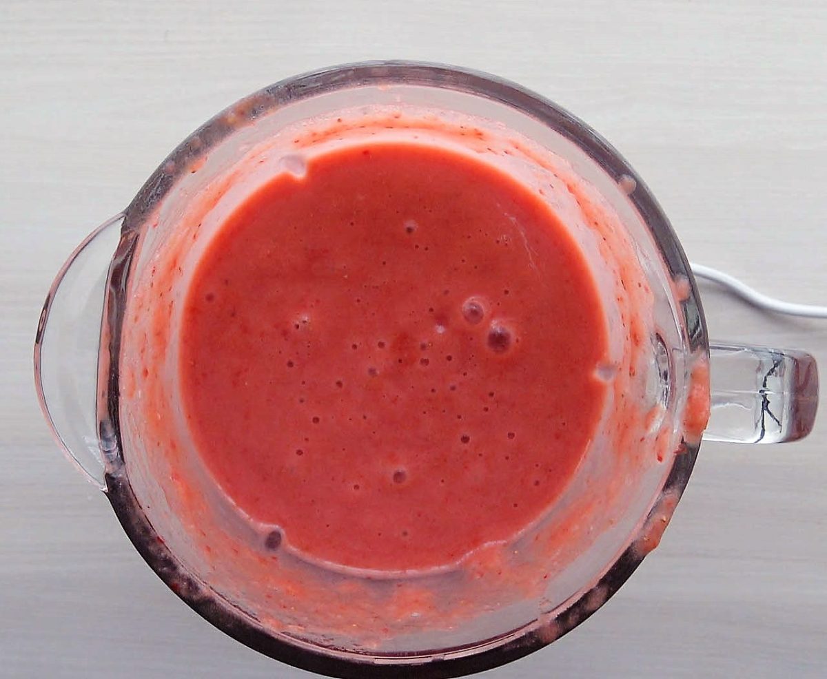 smoothie de fresas paso 7