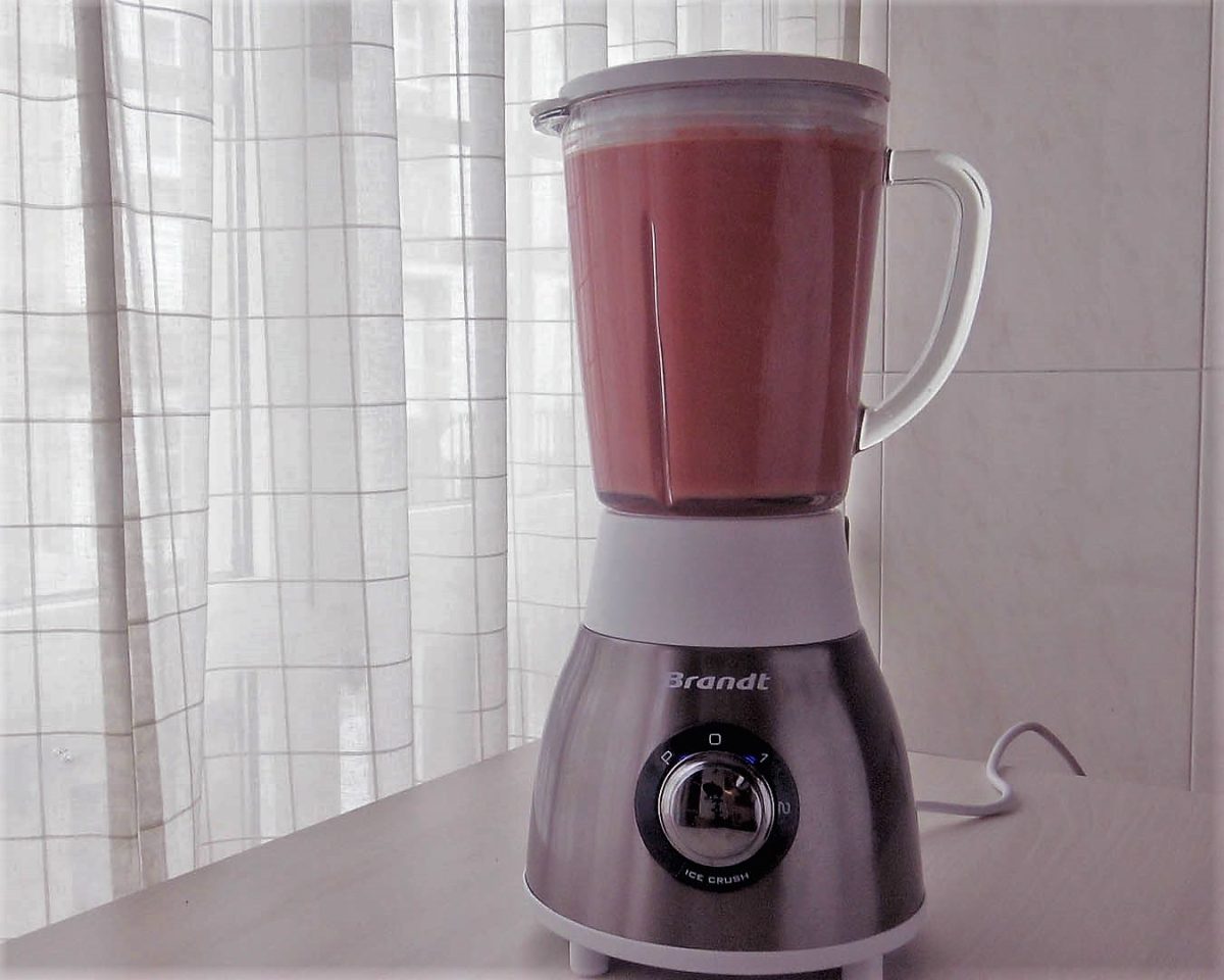 smoothie de fresas paso 8