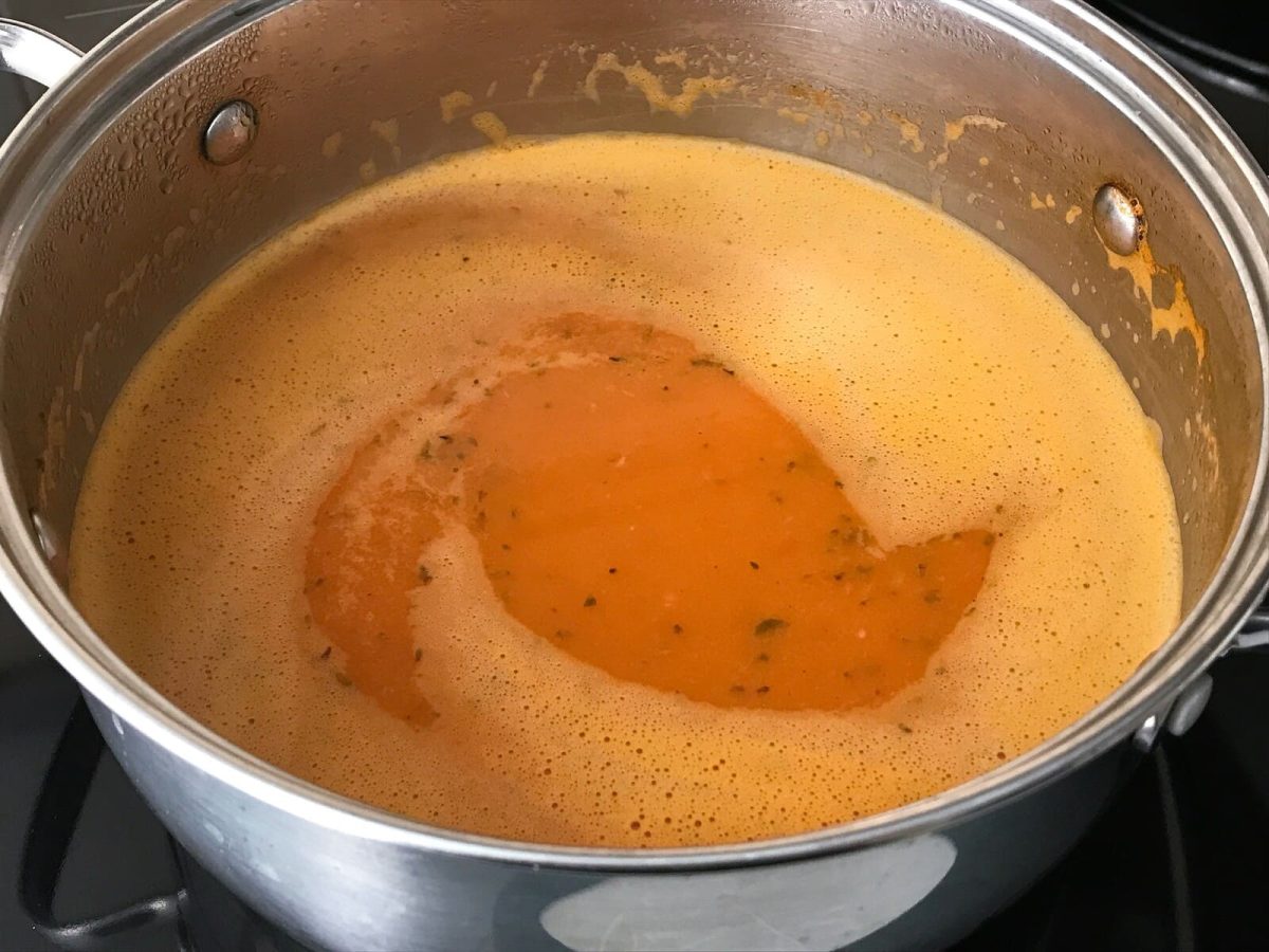 sopa de tomate paso 6