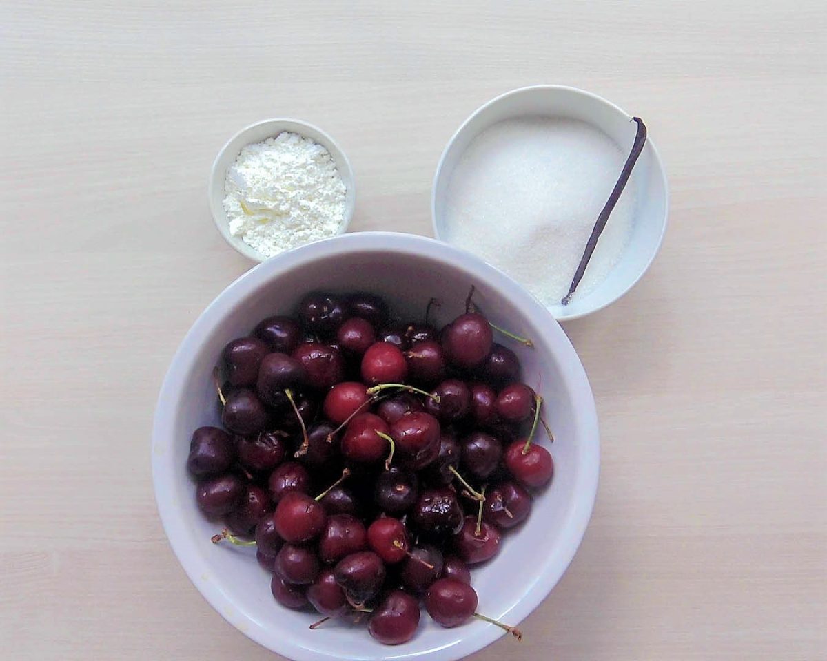 tarta de cerezas cherry pie paso 1