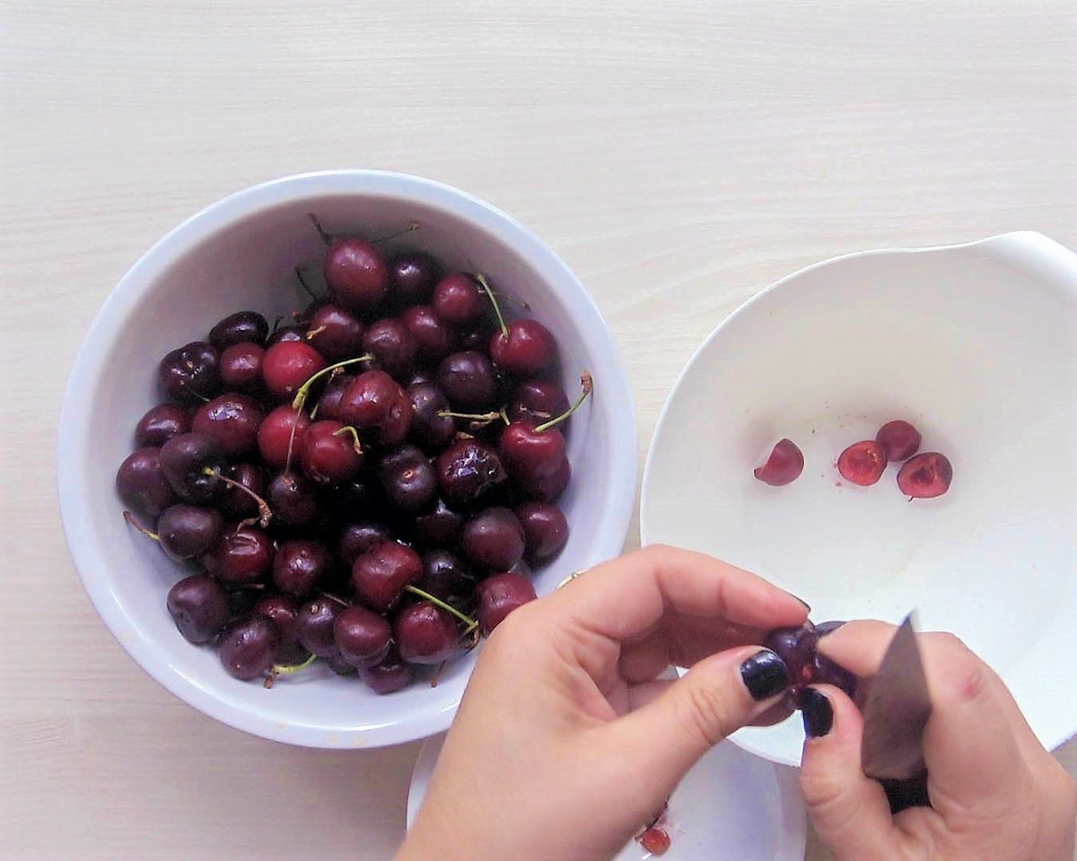 tarta de cerezas cherry pie paso 2