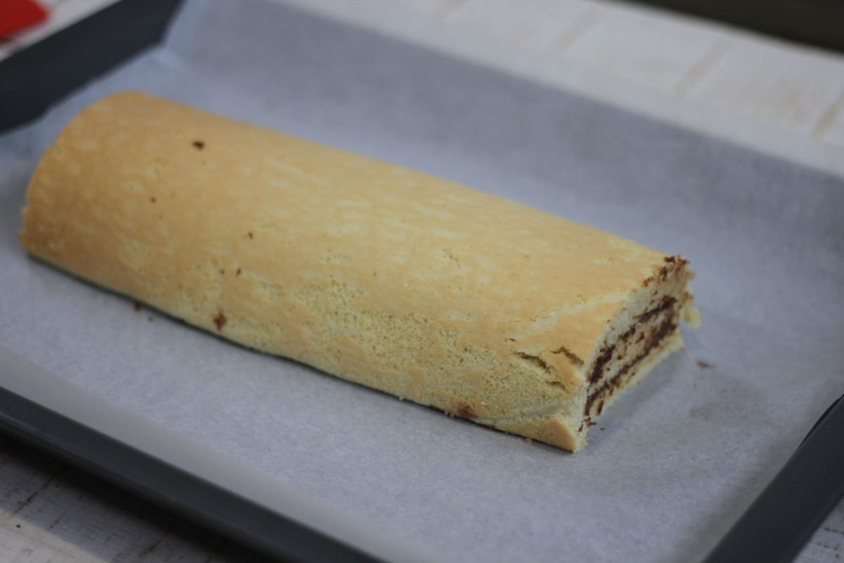 tronco de navidad con nutella paso 14