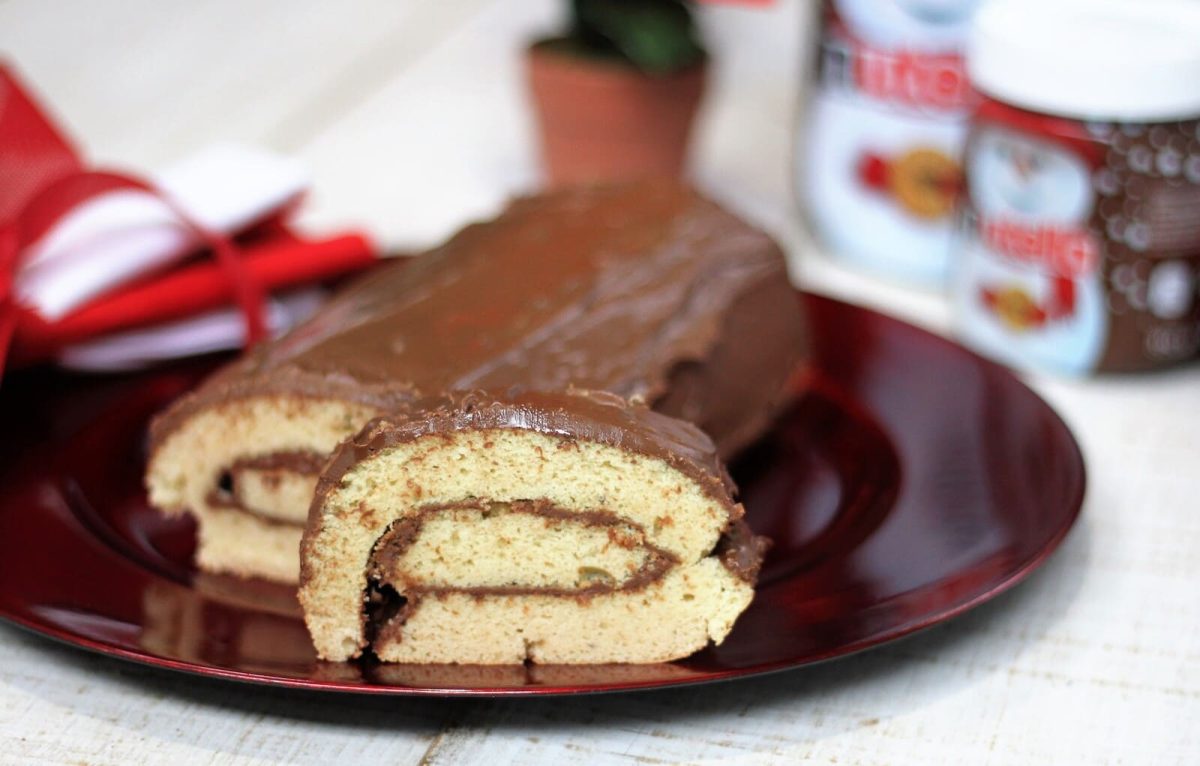 tronco de navidad con nutella paso 16