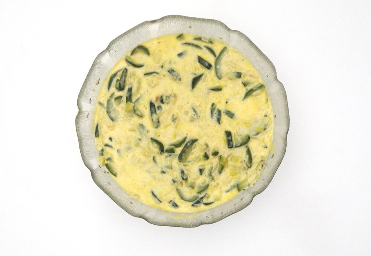 Pastel de calabacín al horno. Una receta fácil y saludable