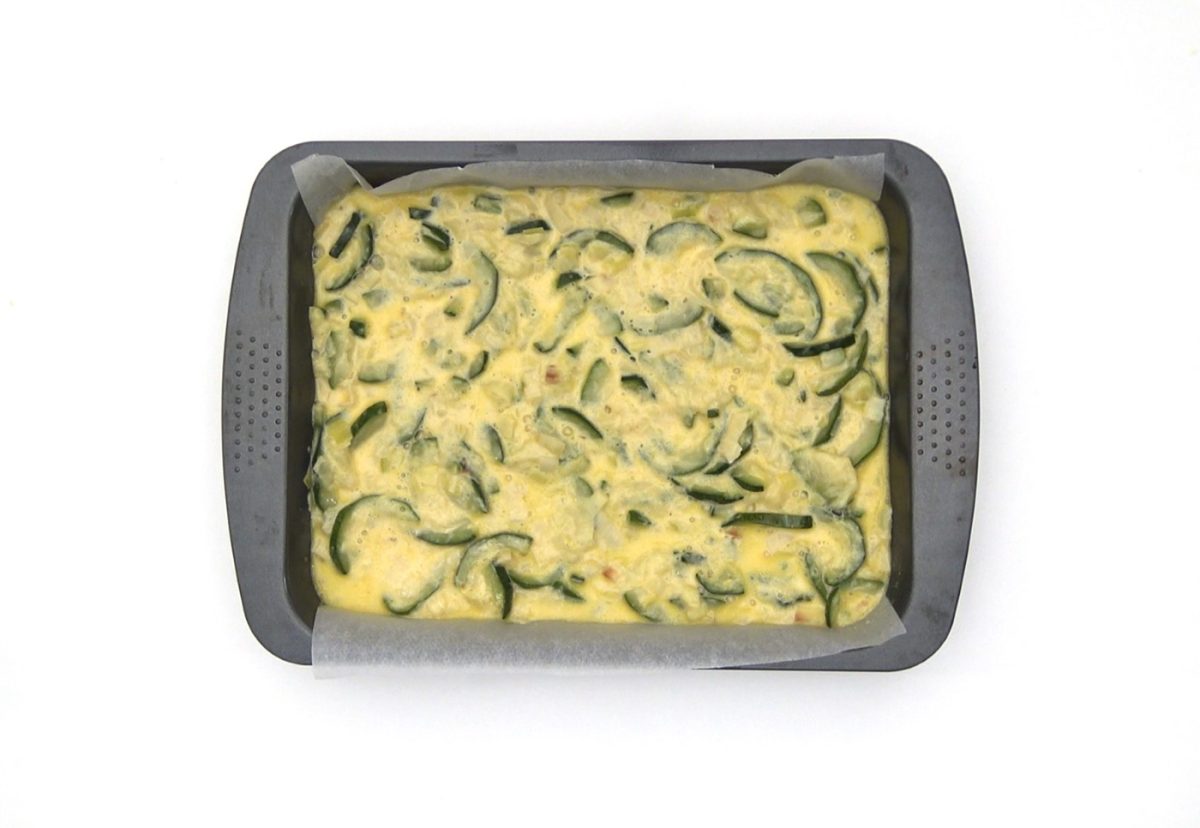 Pastel de calabacín al horno. Una receta fácil y saludable