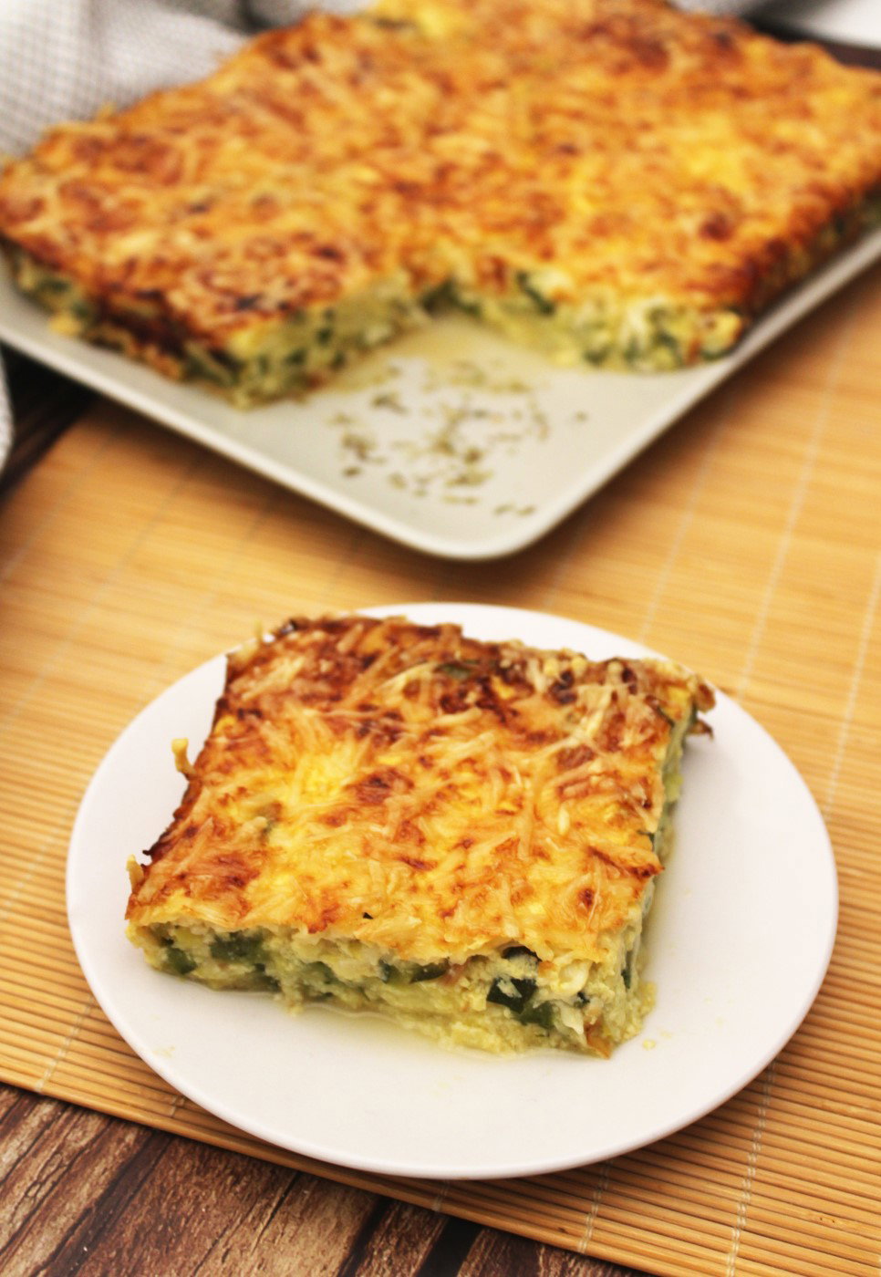 Pastel de calabacín al horno. Una receta fácil y saludable