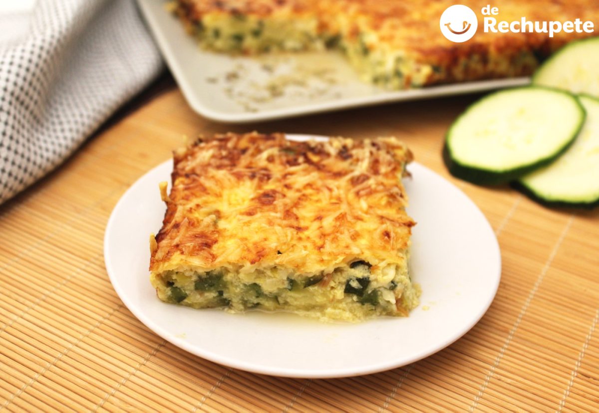 Pastel de calabacín al horno. Una receta fácil y saludable