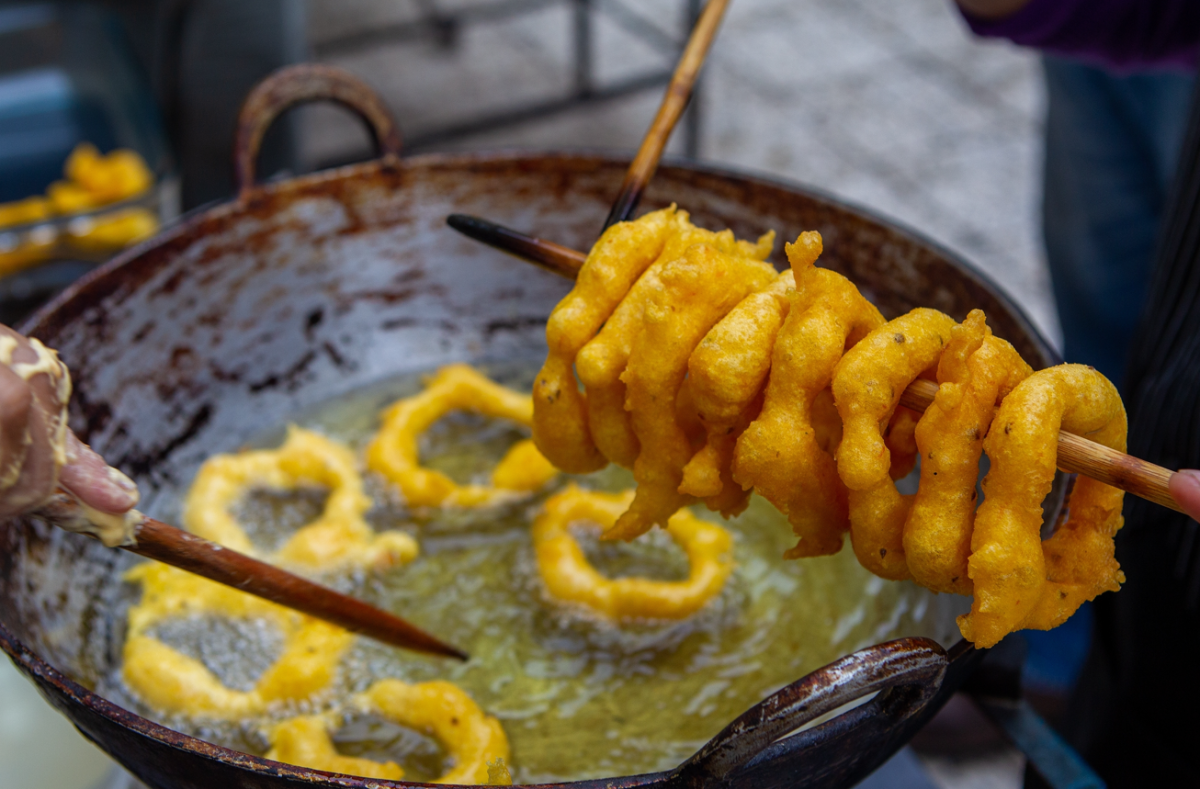 Picarones peruanos con miel o jaraba de cachaza paso a paso