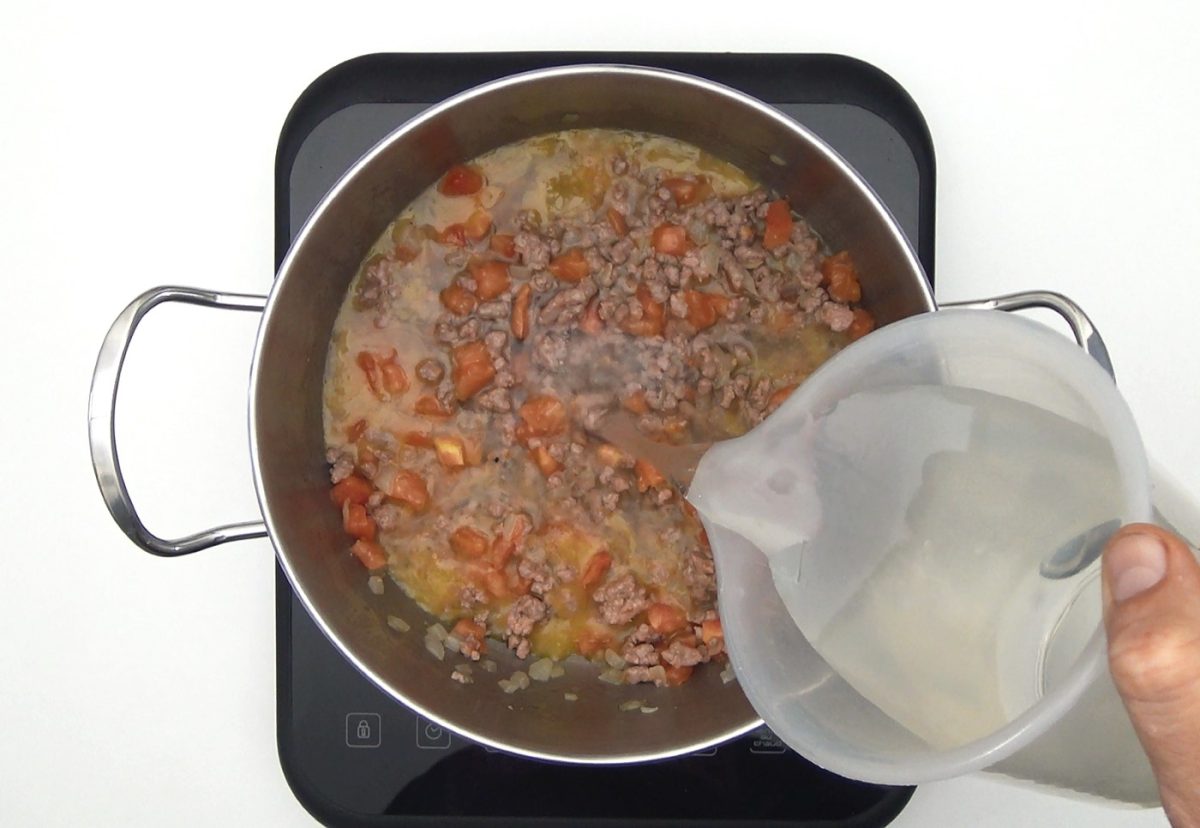 Sopa de verduras y carne picada paso a paso