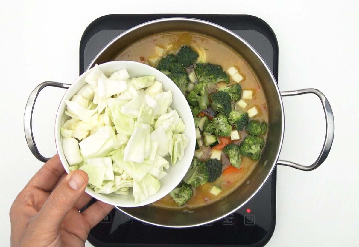 Sopa de verduras y carne picada paso a paso