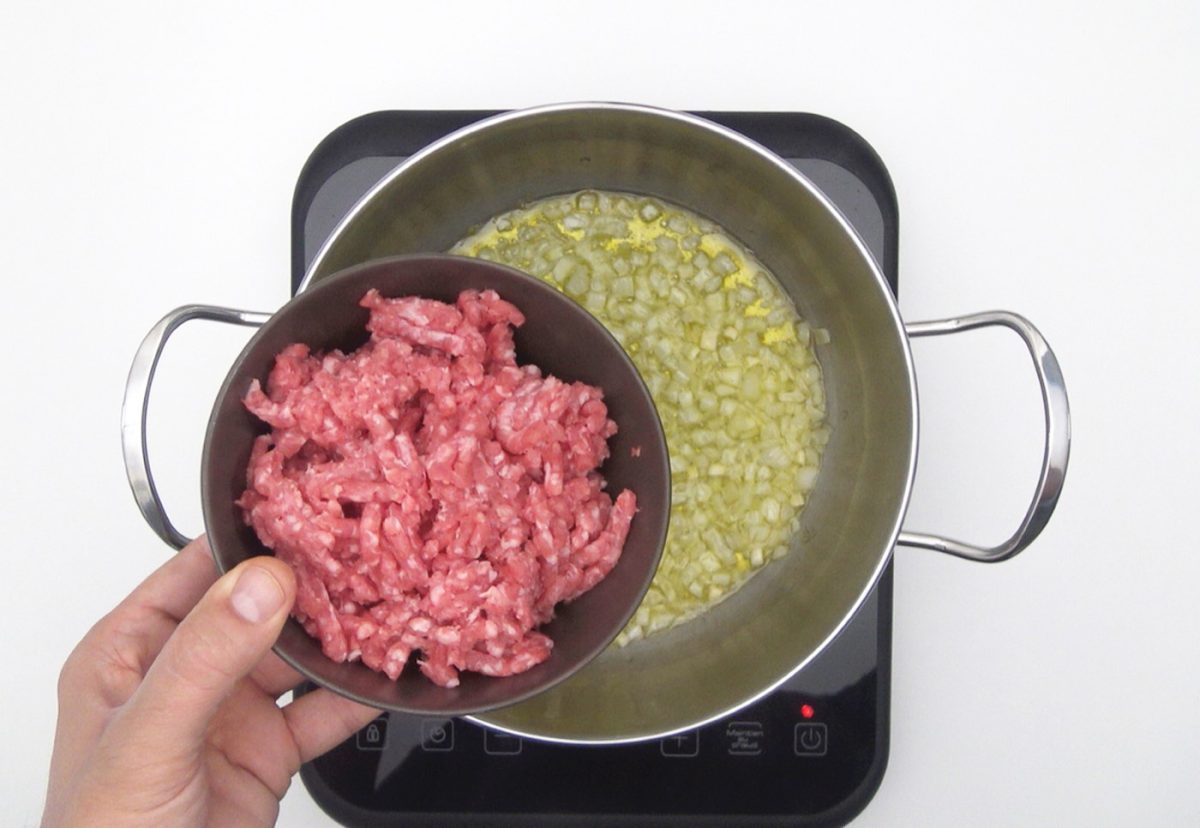 Sopa de verduras y carne picada paso a paso