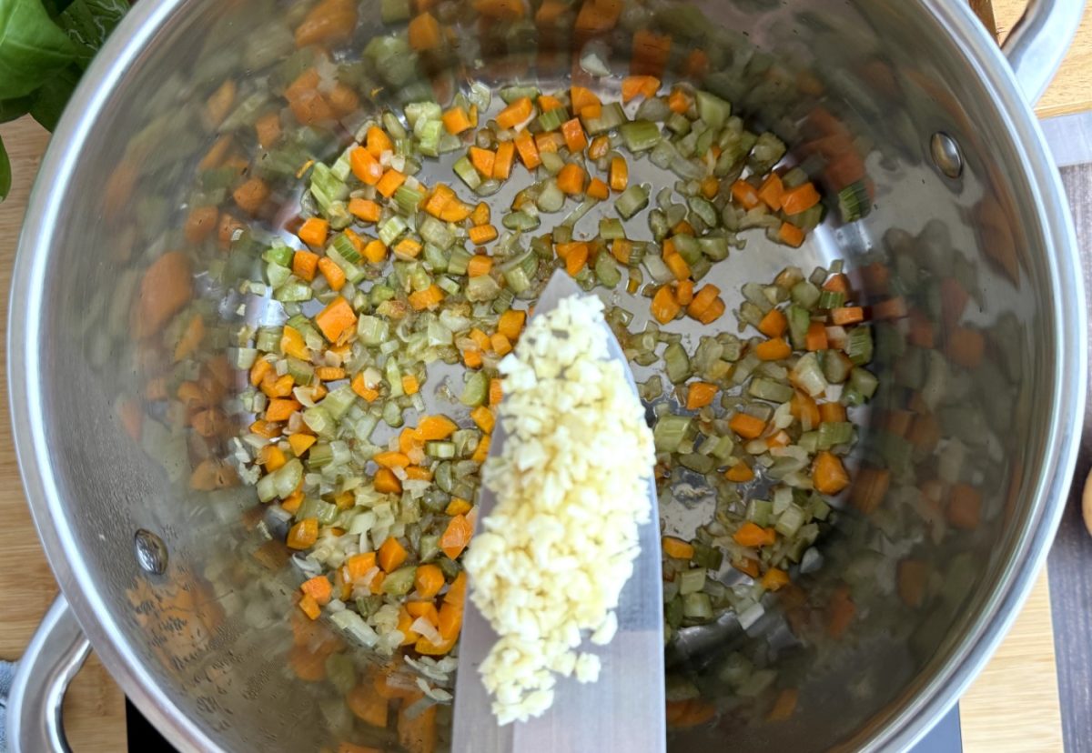 Sopa minestrone con mafalda corta. Un clásico de la cocina italiana