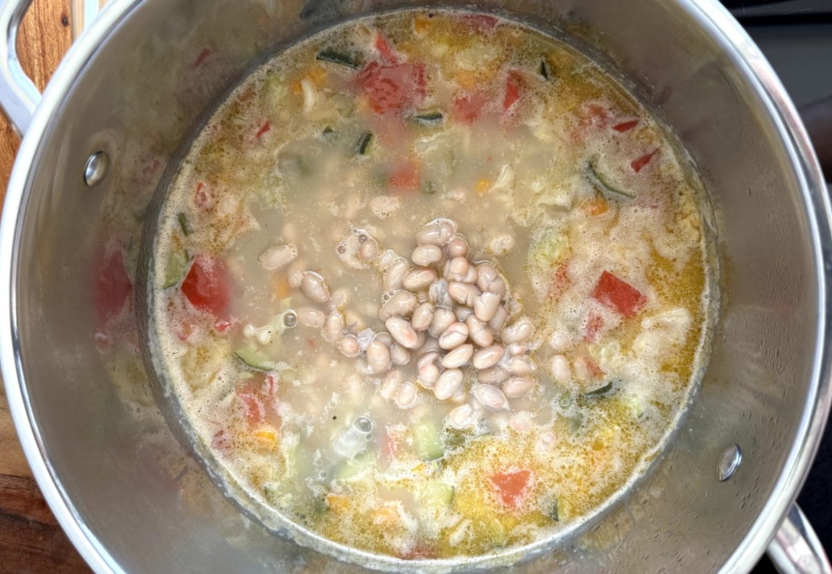Sopa minestrone con mafalda corta. Un clásico de la cocina italiana