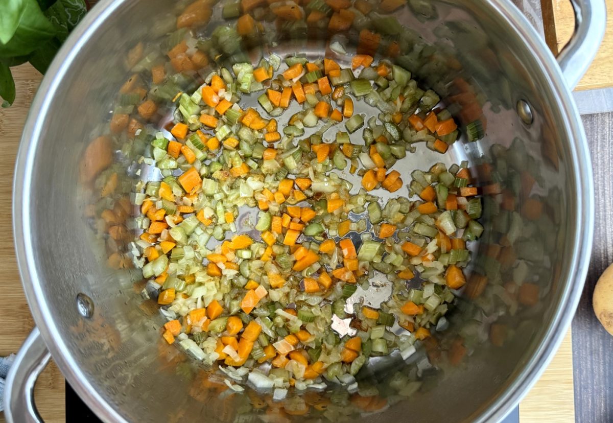 Sopa minestrone con mafalda corta. Un clásico de la cocina italiana