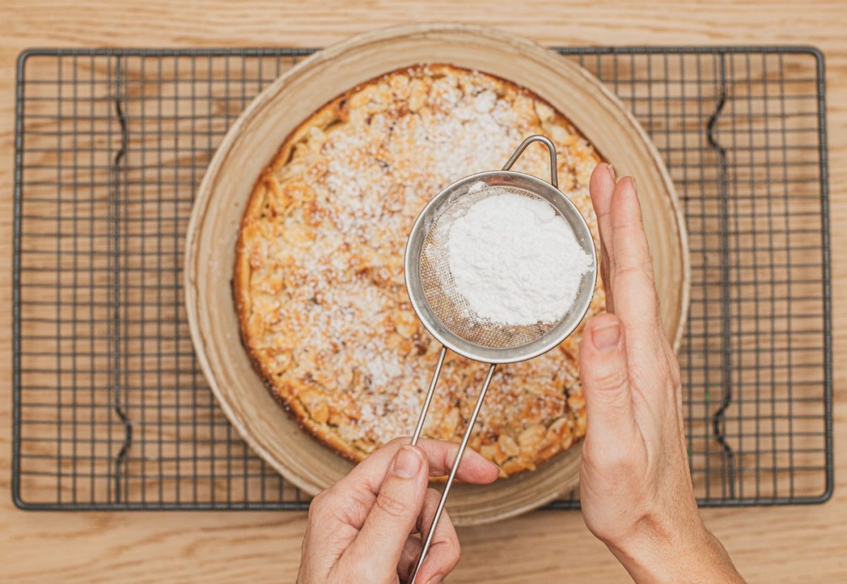Tarta de manzana, queso y almendras paso a paso
