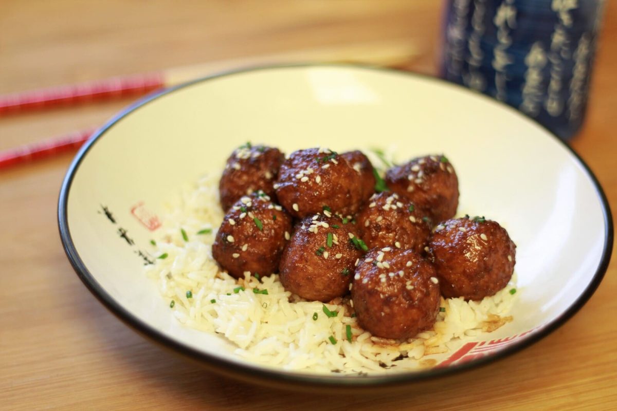 albóndigas en salsa teriyaki paso 14