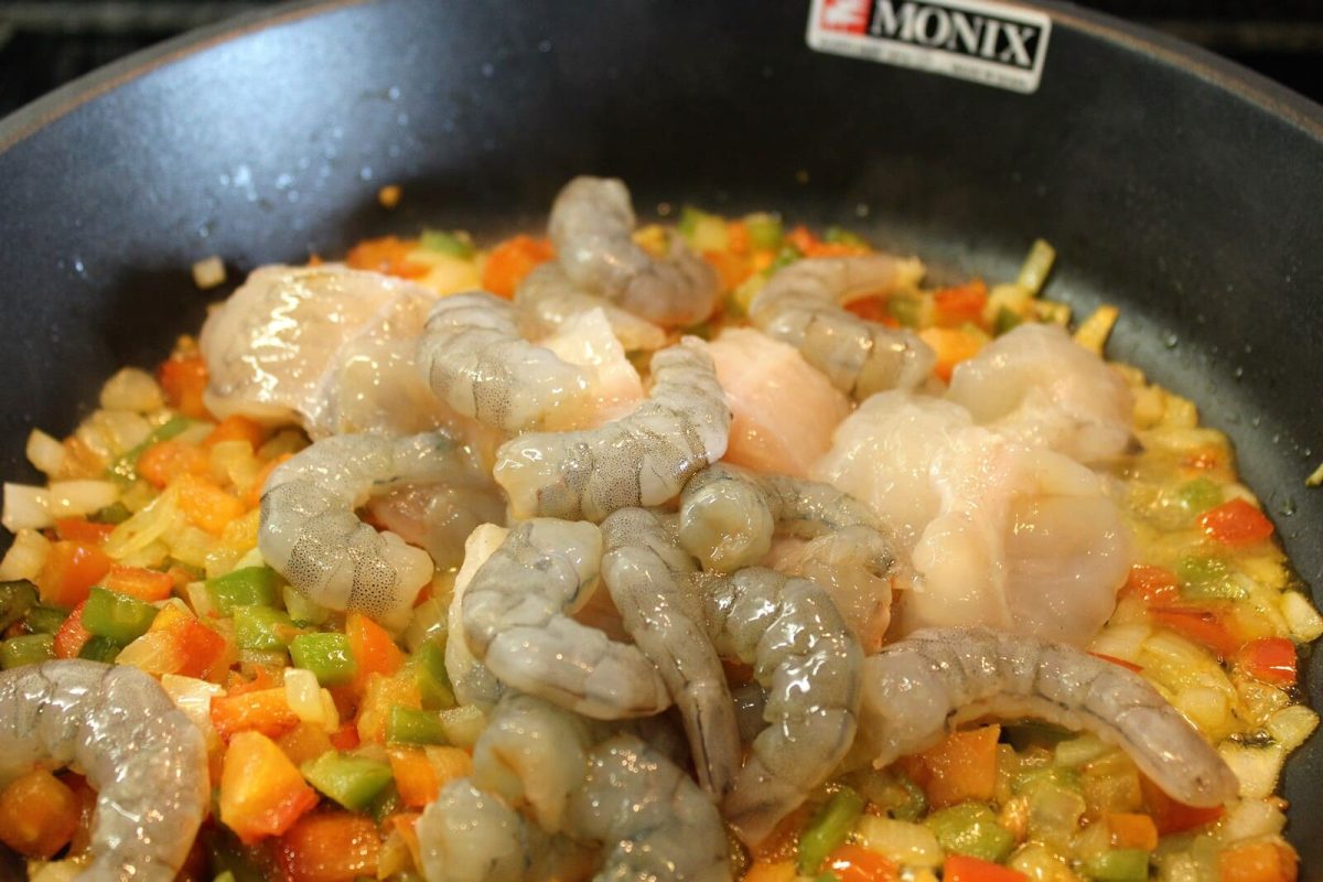 arroz de tamboril paso 4