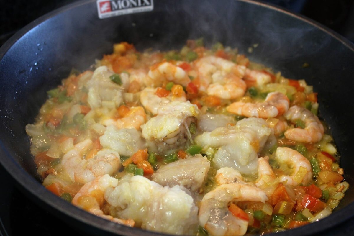 arroz de tamboril paso 5