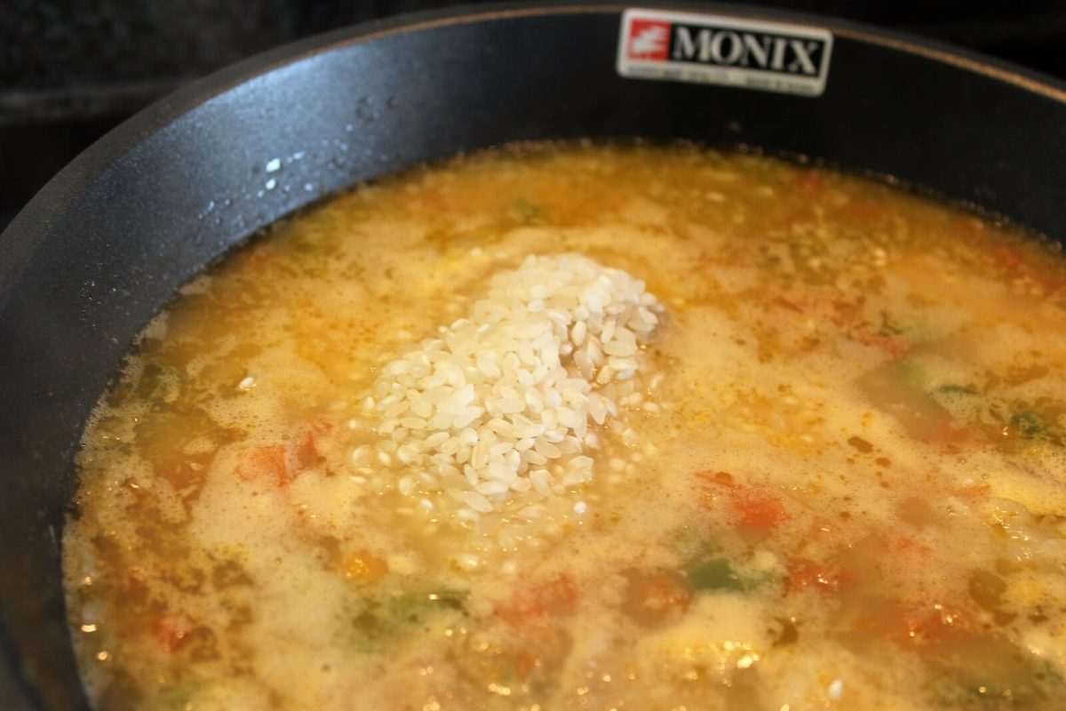 arroz de tamboril paso 7