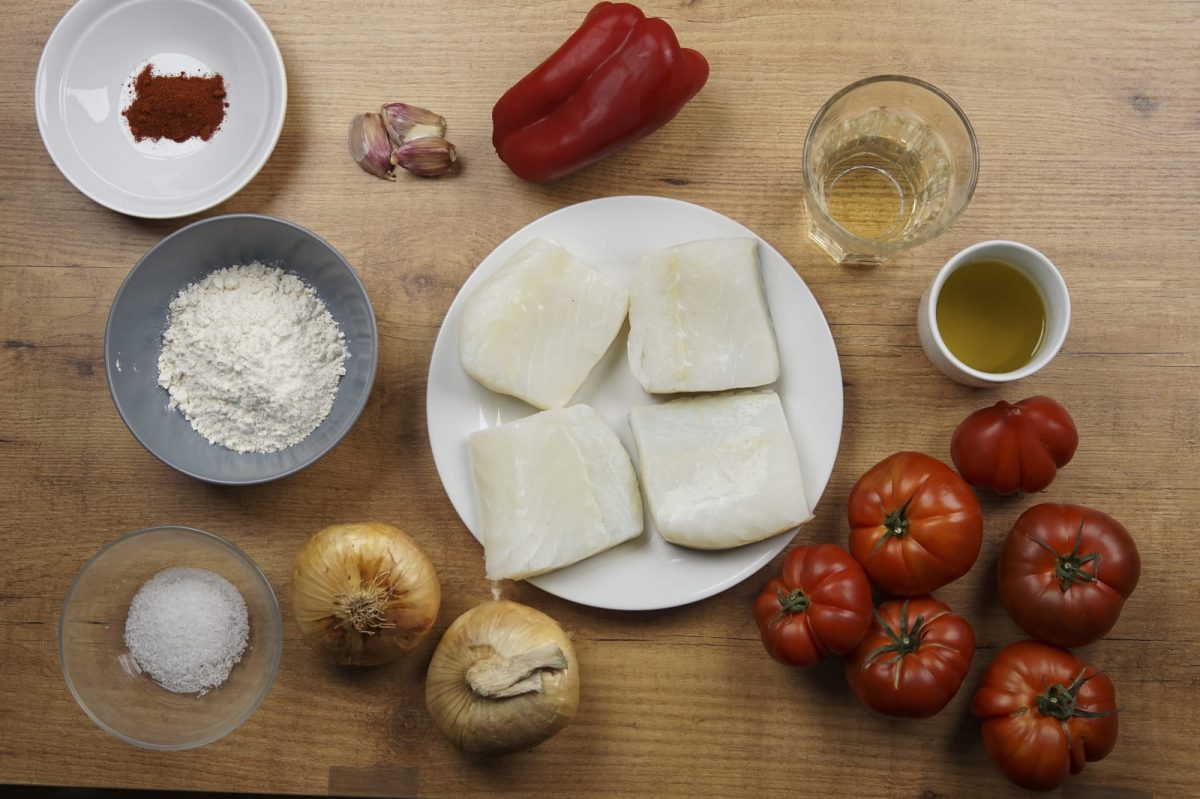 bacalao con tomate paso 1
