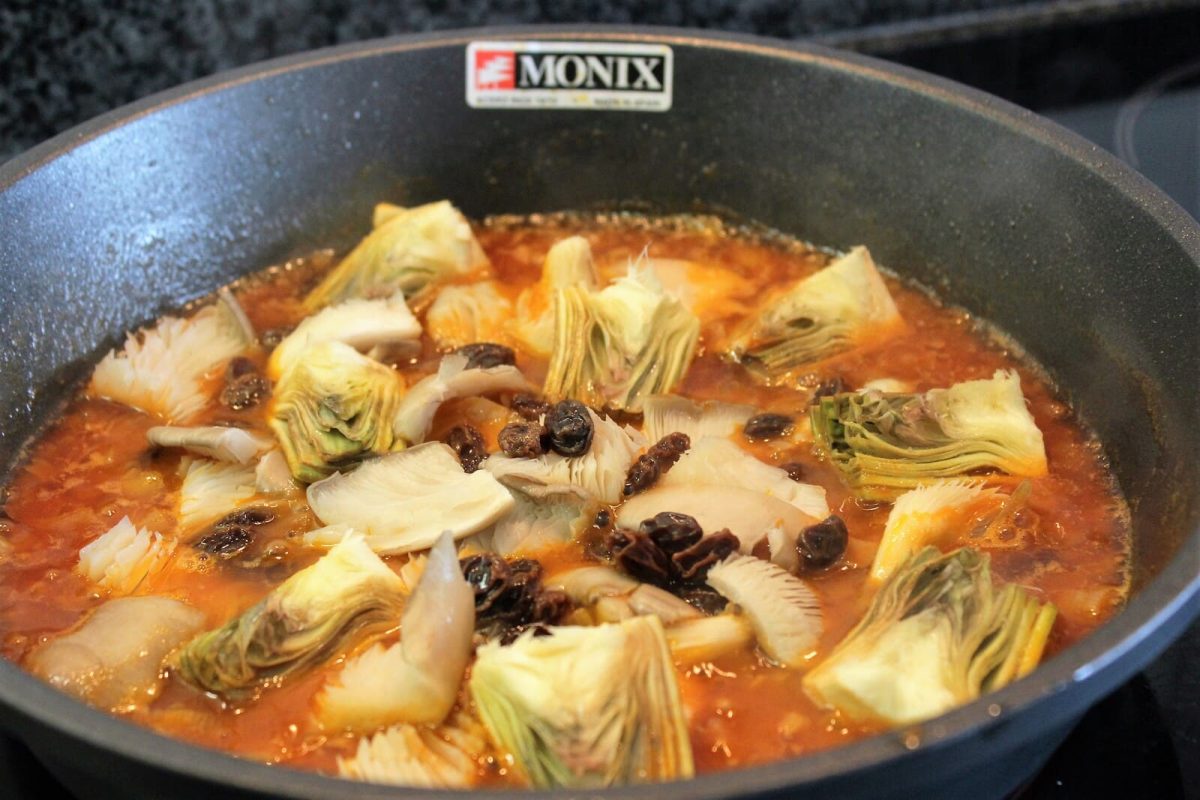 bacalao guisado con alcachofas paso 10
