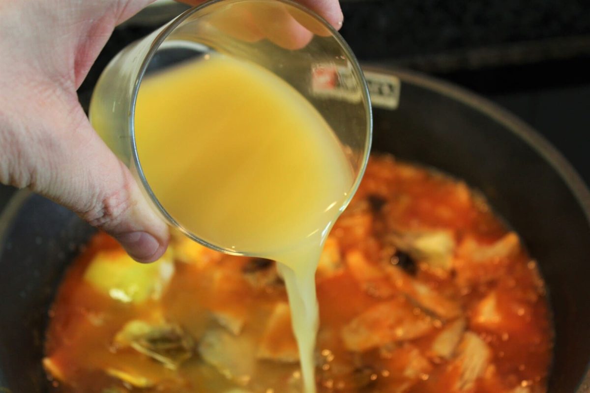 bacalao guisado con alcachofas paso 11