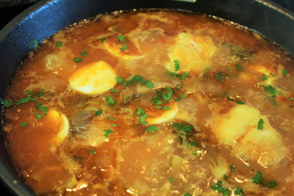 bacalao guisado con alcachofas paso 13