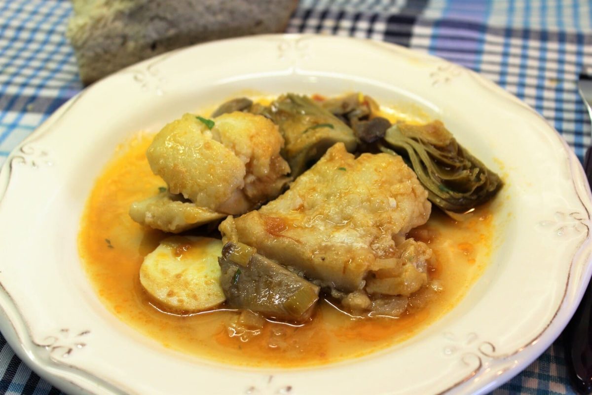 bacalao guisado con alcachofas paso 14