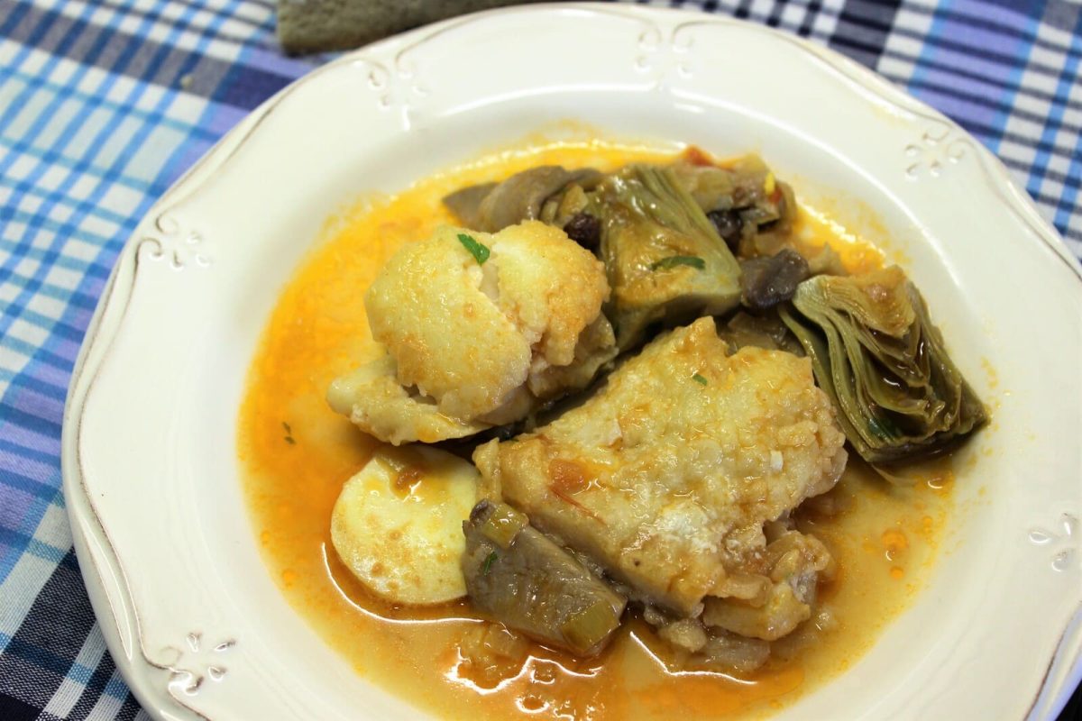 bacalao guisado con alcachofas paso 16