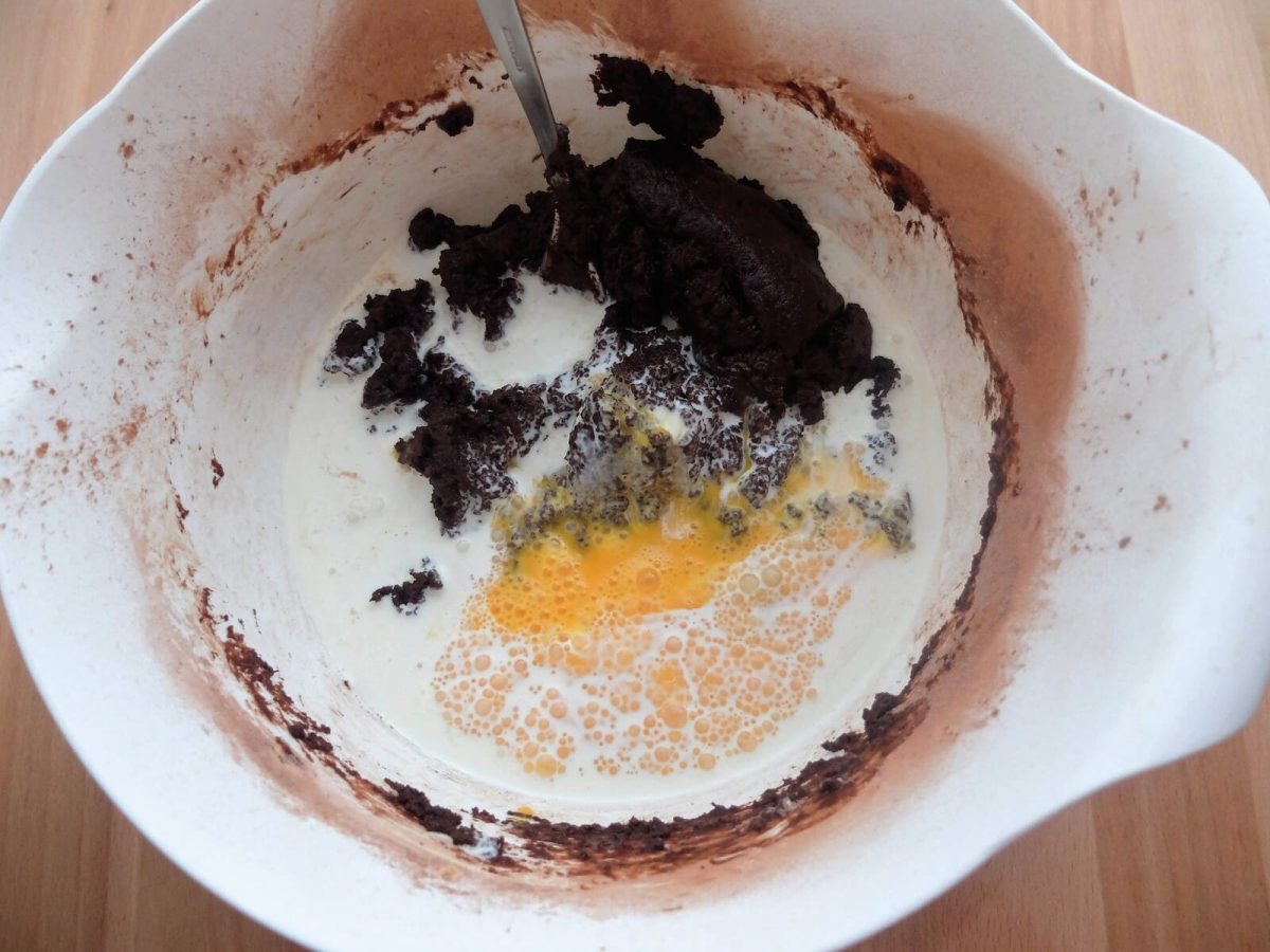 brownie chocolate y naranja paso 7