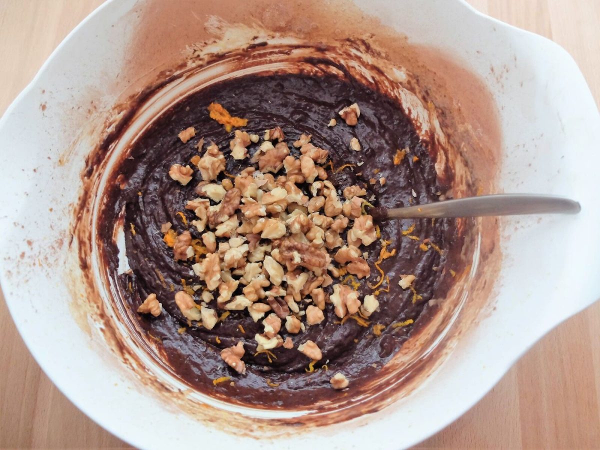brownie chocolate y naranja paso 9