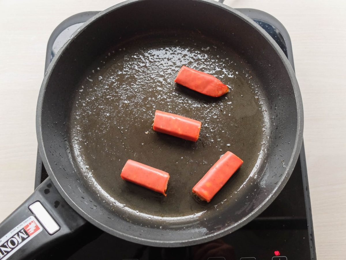 huevos rotos con chistorra paso 10