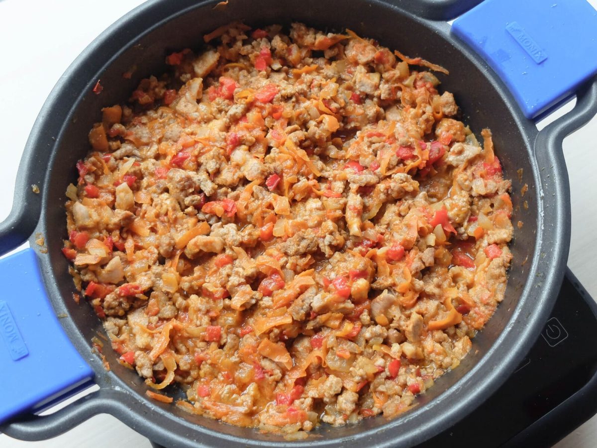 Receta de lasaña: dejar reducir