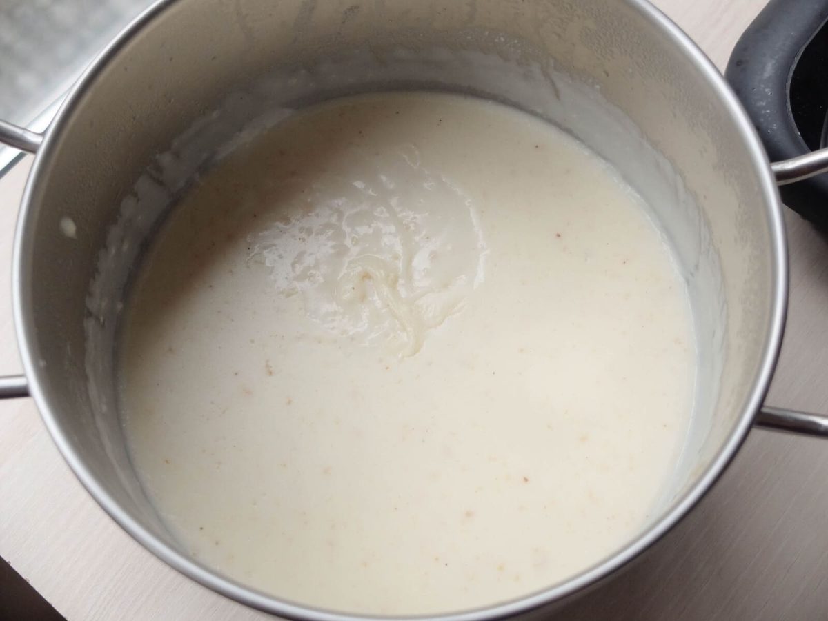 Receta de lasaña: bechamel lista