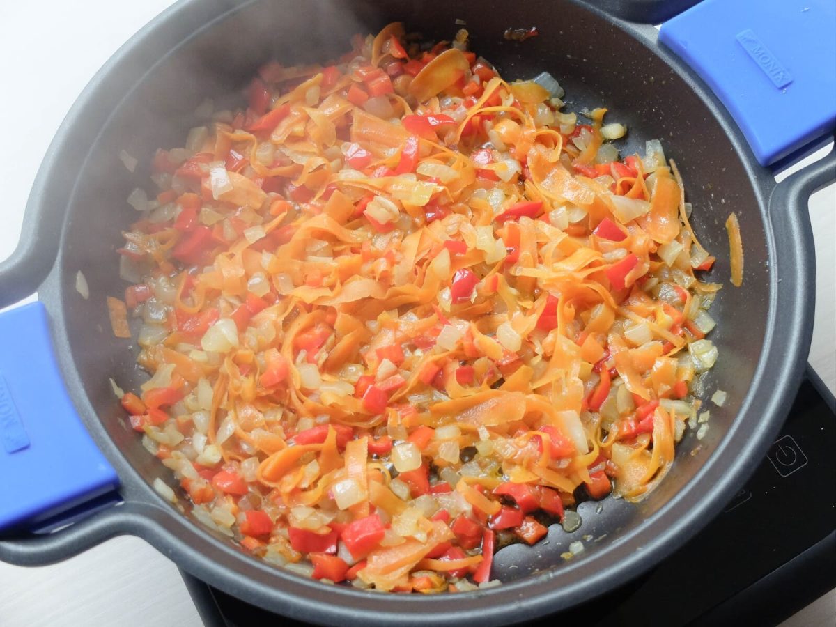 Receta de lasaña: sofrito