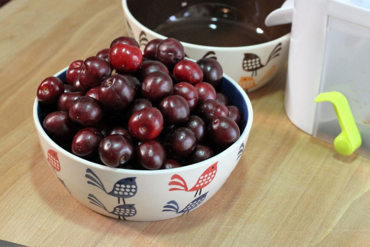 mermelada de cerezas paso 2