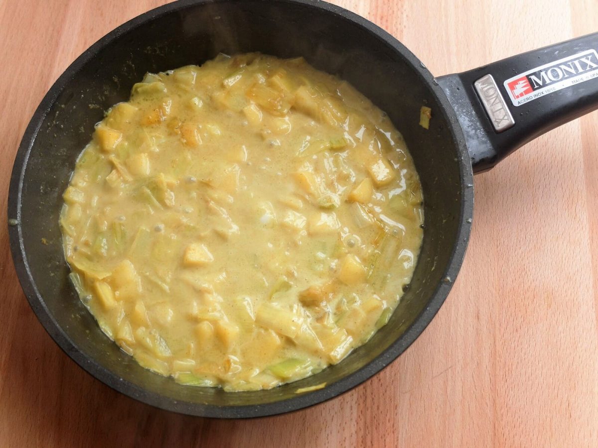 pasta manzana curry al limón paso 10