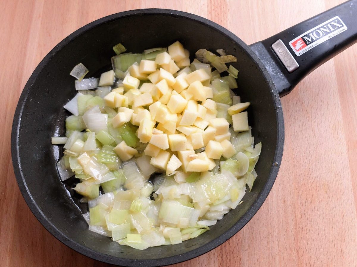 pasta manzana curry al limón paso 8